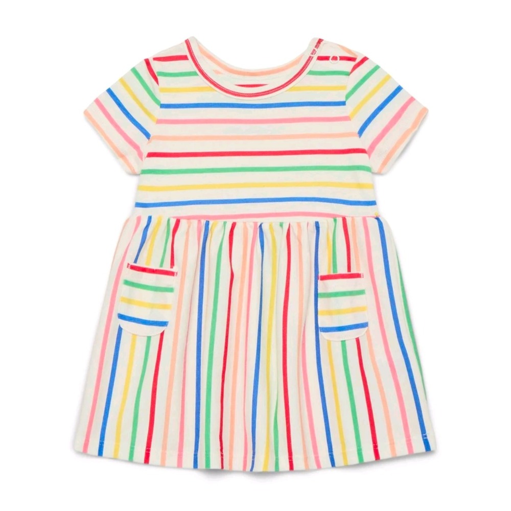 Baby girls Wonder nation striped pocket dress size 0-3 months